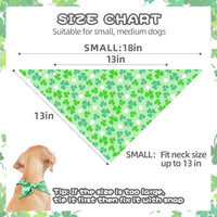 PAWCHIE Dog Bandanas Small Reversible Styles Pet Triangle Scarf Bibs - St. Patrick's Day Style / Small - image 3
