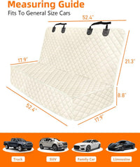 Waterproof Scratchproof Pet Bench Seat Covers for Cars, SUVs – Essentials for Dogs - beige / Medium-52"W - image 2