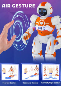 Robot Toys for Kids, Rechargeable Remote & Gesture Control Robots – Fun for Kids & Family - Orange - image 3