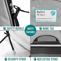 PetAmi Airline Approved Pet Carrier for Cat, Soft Sided Dog Carrier for Small Dogs, Cat Travel Supplies Accessories for Indoor Cats, Ventilated Pet Carrying Bag Medium Large Kitten Puppy, Small Gray