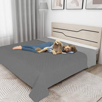 Easy-Going 100% Waterproof Dog Bed Cover Reversible Leak Proof Couch - Gray/Light Gray / 68x86 Inch - image 2