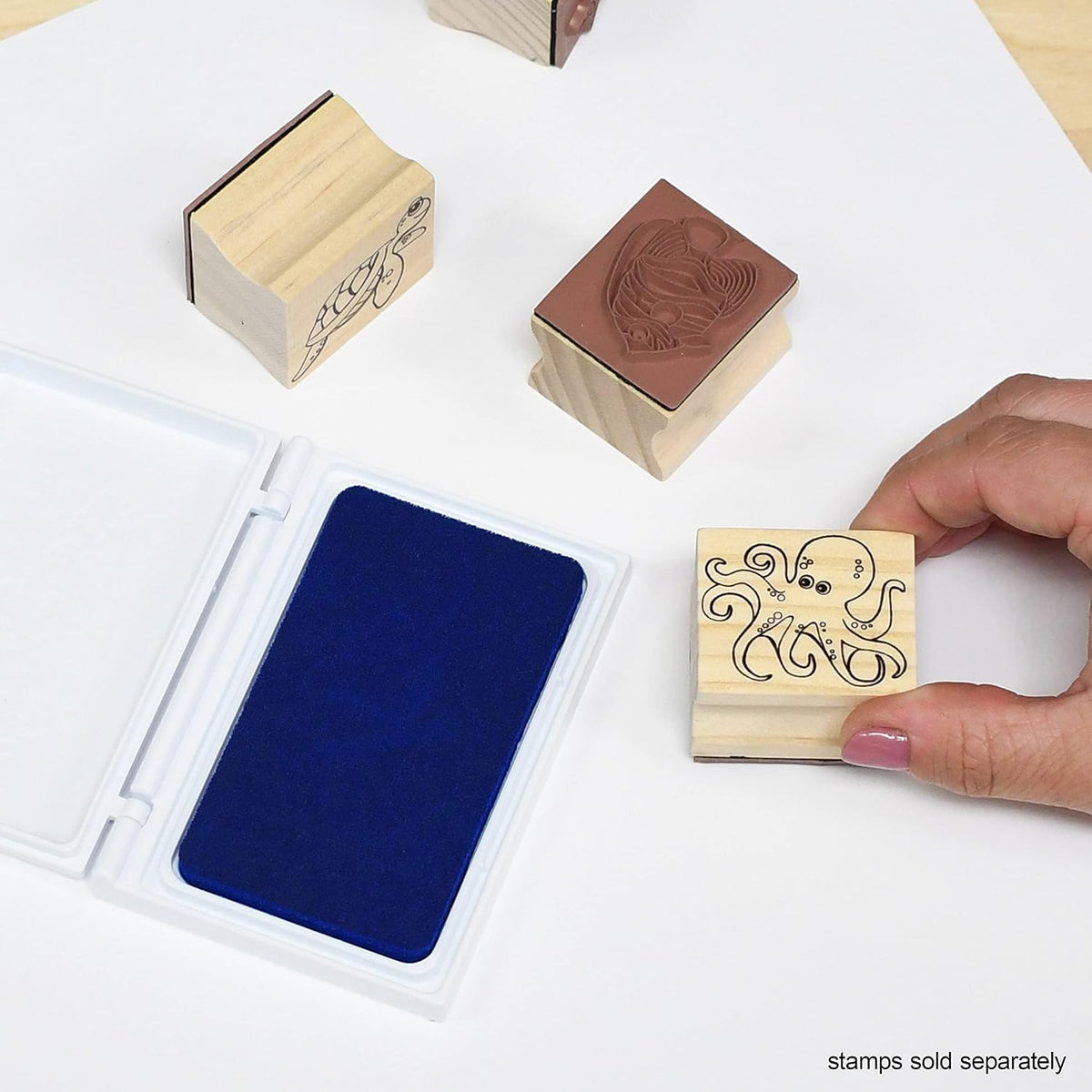 READY 2 LEARN strawberry scented stamp pad for kids with red ink in a plastic flip case - view 6