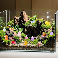 200 Pcs Mini Resin Animals Kit Accessories Variety Pack Glow Animal Figurines Resin Mini Ducks Figurines Accessories for Variety Pack for Garden Micro Landscape Aquarium Potted Dollhouse Decor