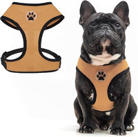 BINGPET No Pull Dog Harness,Soft Mesh Breathable All Weather Vest Harness,Safety Protection Design Durable Adjustable Step-in Easy Walk Dog Harness for Small Medium Large Dogs(Beige,L)