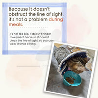 Soft Cat Recovery Collar,Adjustable Cat Cone,Protective Cone Collar After Surgery for Cats (Starry Sky, M)