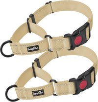Haapaw Escape-Proof Martingale Dog Collar - Beige / S / 2-Pack Collars