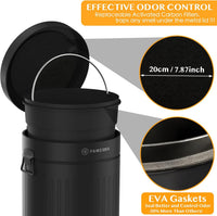 Dog Poop Trash Can Outside Odor Control, Waterproof - Matte-Onyx Black 1-Pack - image 2