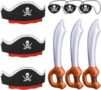 ZeeDix 9 Pcs Pirate Accessories for Kids - 9pcs Pirate Sets