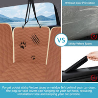 Lassie Dog Car Seat Covers for Back Seat with 2 Seat Belts - Brown / Standard - image 3
