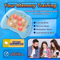 Pop Game, Light Up Fidget Toy for Kids & Adults - Light Blue - image 3