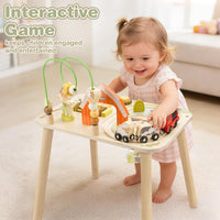 Vanplay 8 in 1 Wooden Activity Table - 10-In-1 Farm-themed - image 2