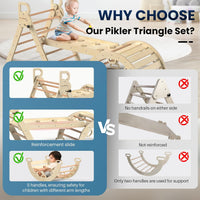 BlueWood Pikler Triangle Set with Cushion - Natural Wood / No Cushion - image 4