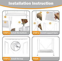 Fish Tank Stand: The Perfect 10 Gallon Metal Aquarium Stand Measuring 22.8" W x 10.6" D x 31.3" H to Fit Your Aquatic Display Needs. (10 Gallon-White)