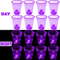 mishunyus 24-pack purple LED glow party cups, 16 oz plastic - view 26