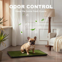 HQ4US Dog Grass Pad with Tray Odor Control Grass Pee Pad for Dog - M - 31" x 21" for Dog＜ 26'' Length - image 2