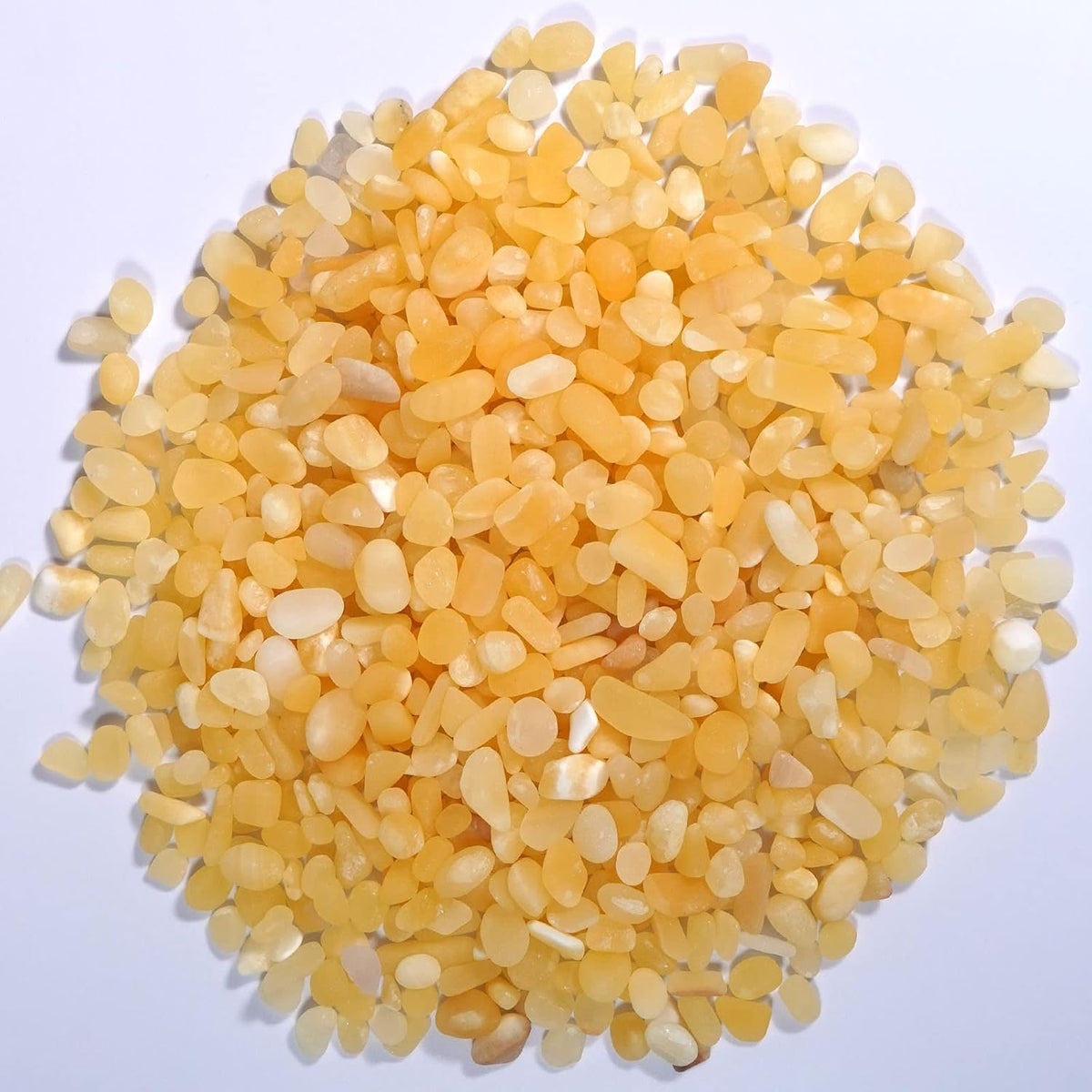 gemshan 2lb Rose Quartz Chips Natural Crushed Crystal Chip Bulk - Yellow Jade - image 3