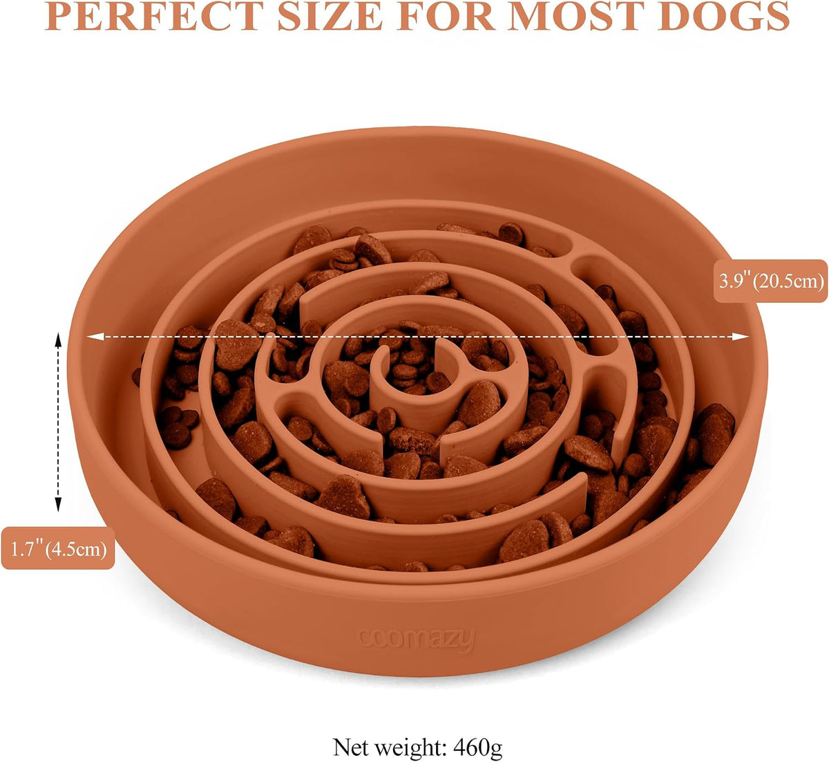 Coomazy Extra Large Slow Feeder Bowl - Orange / L - image 2