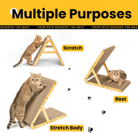 Conlun Vertical Cat Scratcher - Medium for Cat under 16LBS / Light Wood - image 2