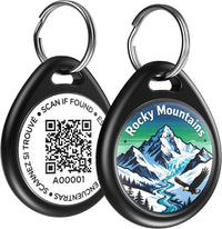 QR Code Cat Tags Personalized Small, Real-time Alerts, Pink – Essentials for Cats - 1 Pack Black Rocky / Large-1.2"*1.4"