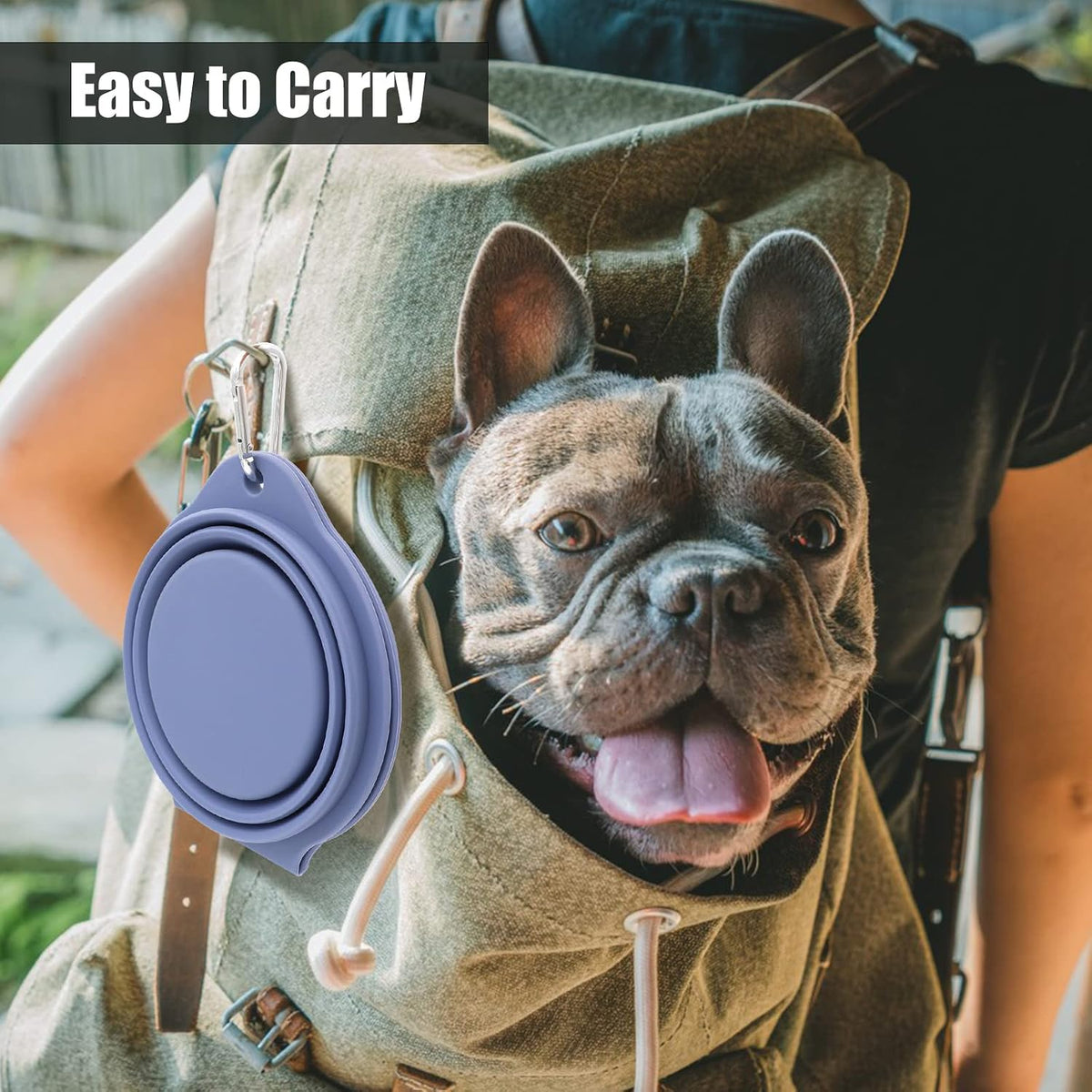 SLSON Collapsible Dog Bowls - Taro Purple - image 2