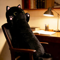 MaoGoLan 44 inch black cat plush body pillow with yellow eyes - view 14