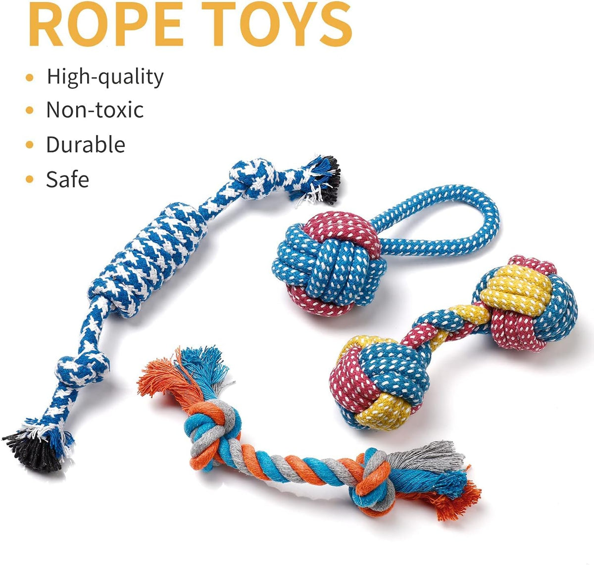 Toozey 7 Pack Small Dog Toys, Puppy Teething Toys - image 3