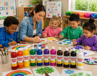 Fun Express Washable Tempera Paint Set 10 Colors – Fun for Kids & Family - image 3