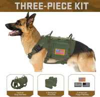 Forestpaw Tactical Dog Harness for Medium Dogs, Service Dog Vest - S:Chest 17-25",Fit 20-35lbs / Green - image 2