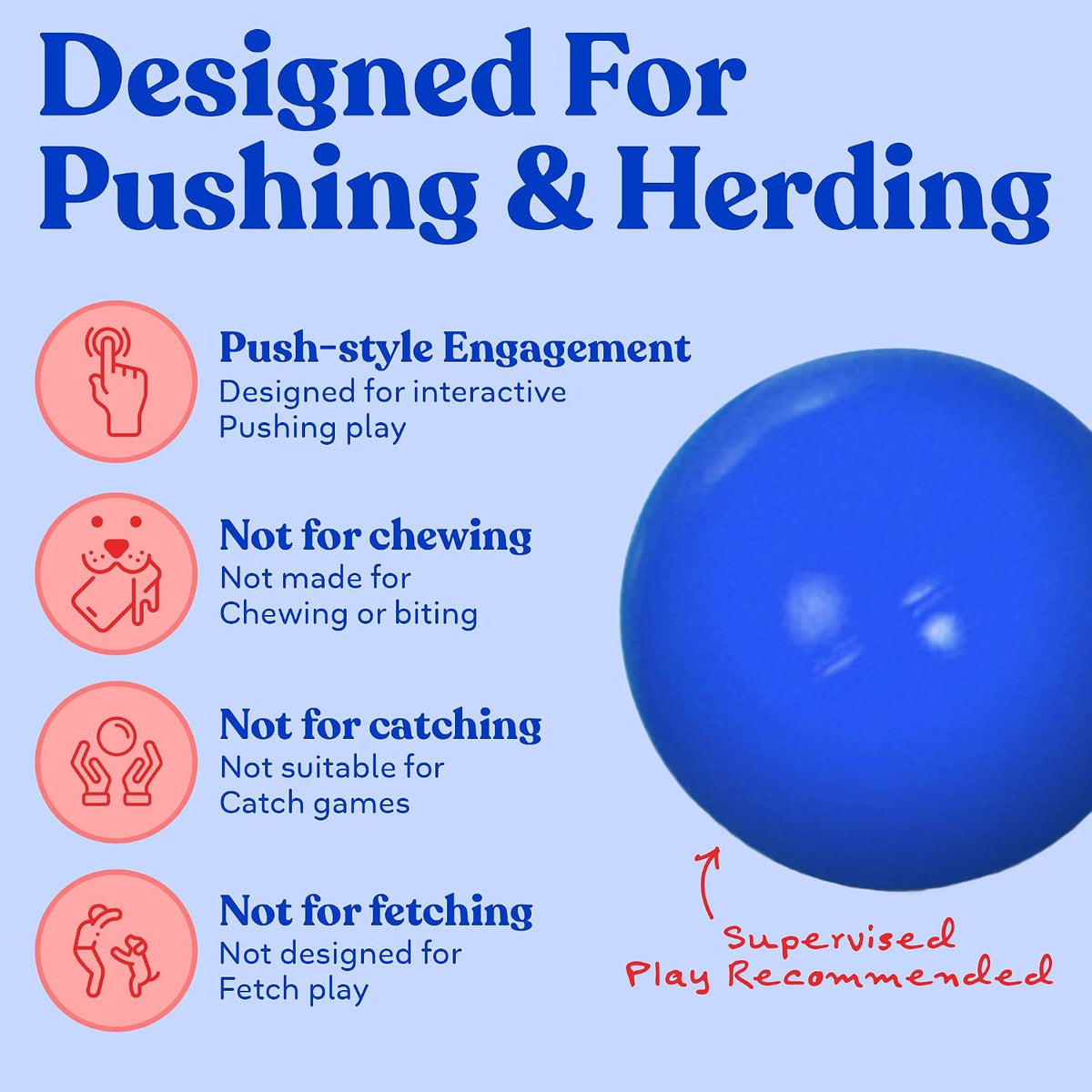 Doggie Dooley Virtually Indestructible Dog Ball - Blue / X-Large (14 inch) - image 3
