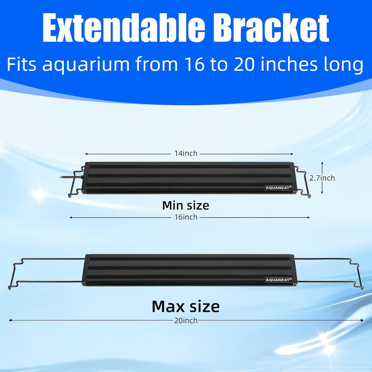 AQUANEAT LED Aquarium Light Full Spectrum for 18 Inch to 24 Inch Fish - 16"-20" - image 3