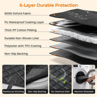 URPOWER Dog Car Seat Cover for Back Seat - All Black / XL - 60" Length - image 4