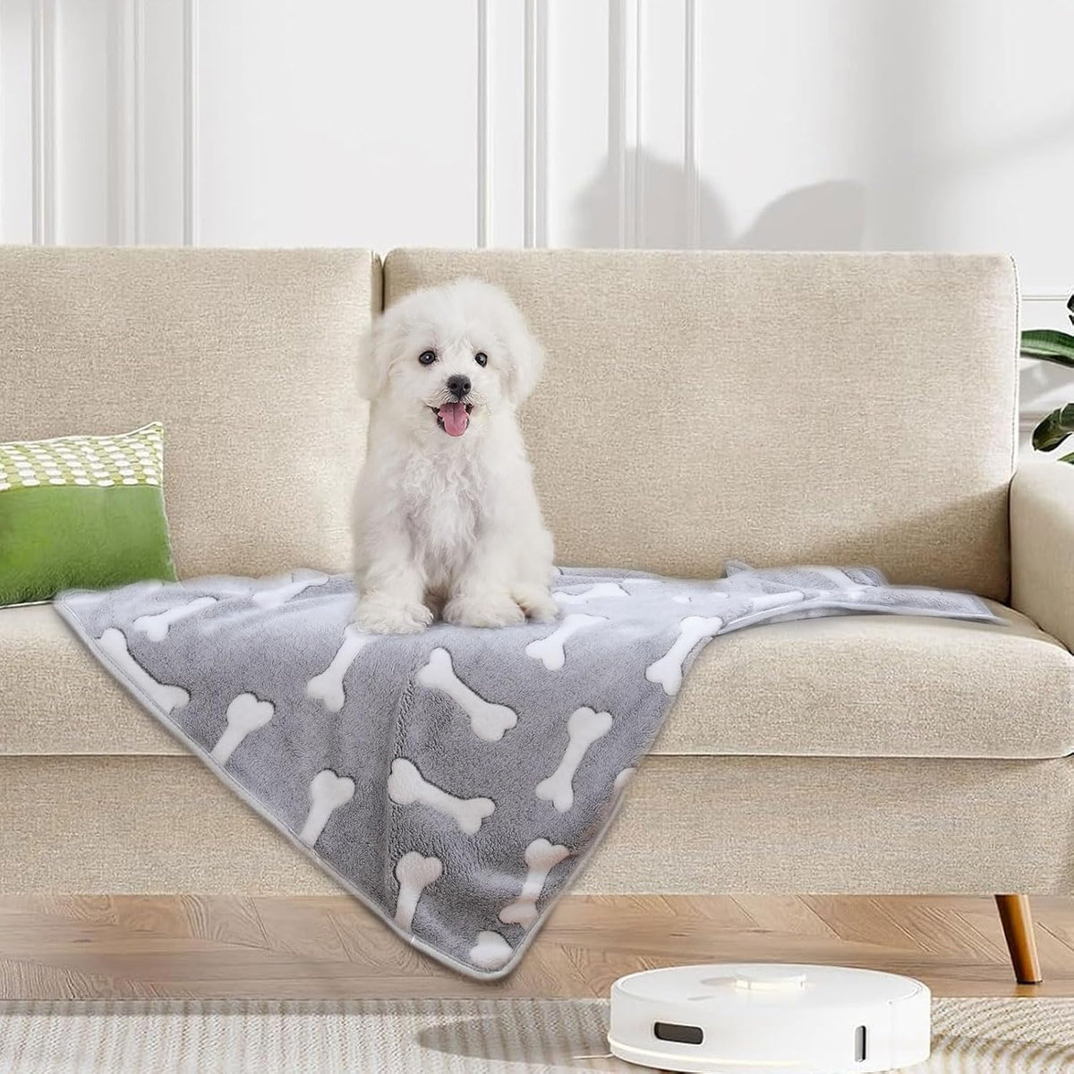 1 Pack 3 Puppy Blanket, Fleece Pet Small Dog Blanket for Puppy Cat, 40"x30" – Essentials for Dogs - Medium(29"x20") / Bone/Love/Star - image 3