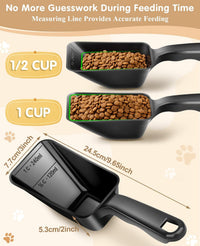 2-Pack Dog Food Scoop 1 Cup - Black and Grey - image 3
