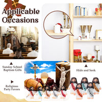 Bememo 50pcs Mini Jesus Loves You Religious Figures - Bohemian Color - image 4