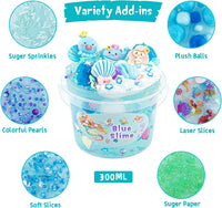 Astronaut Galaxy Slime for Kids, Big Slime Bucket with Clay - Blue Slime - image 3