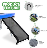 Eurmax USA Universal Trampoline Ladder - Black-Slide w/ shoes pocket - image 3