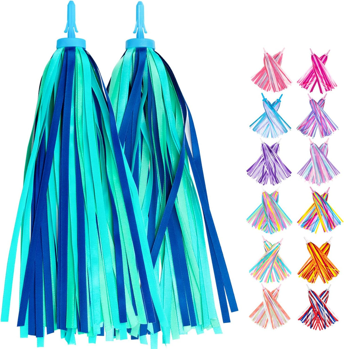 Bike Streamers Bike Tassels for Kids 1 Pair - ‎Ocean Blue
