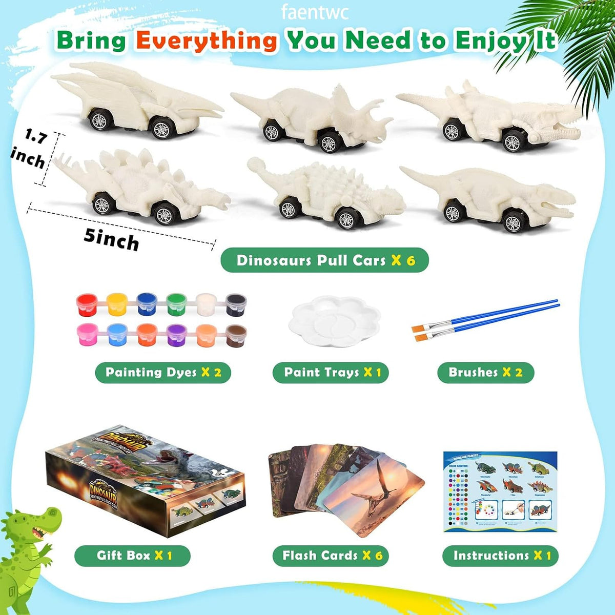 faentwc Dinosaur Painting Toys for Kids 5-7: Birthday Gifts for Kid - image 2