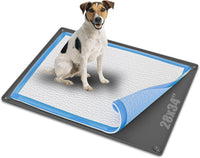 Dog Pee Pad Holder Tray Fits for 30” x 23” Pee Pads - 28 x 34 Inches / Gray