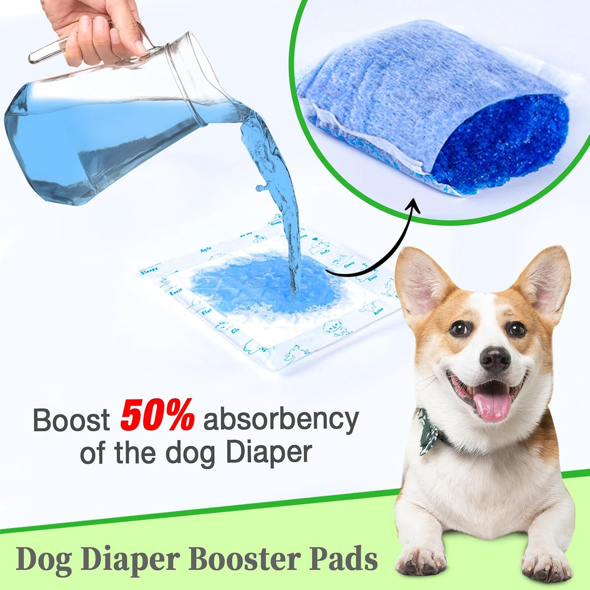 Dog Diaper Liners Booster Pads - Large-100Count - image 2