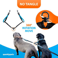 Active Pack Hands Free 2 Dogs Leash Medium & Large - Orange / 2 dogs M/L - image 2
