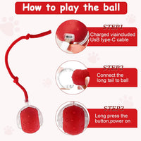 Interactive Cat Toys Smart Ball for Cats & Dogs! Now with 2 Rapid - Red - image 4