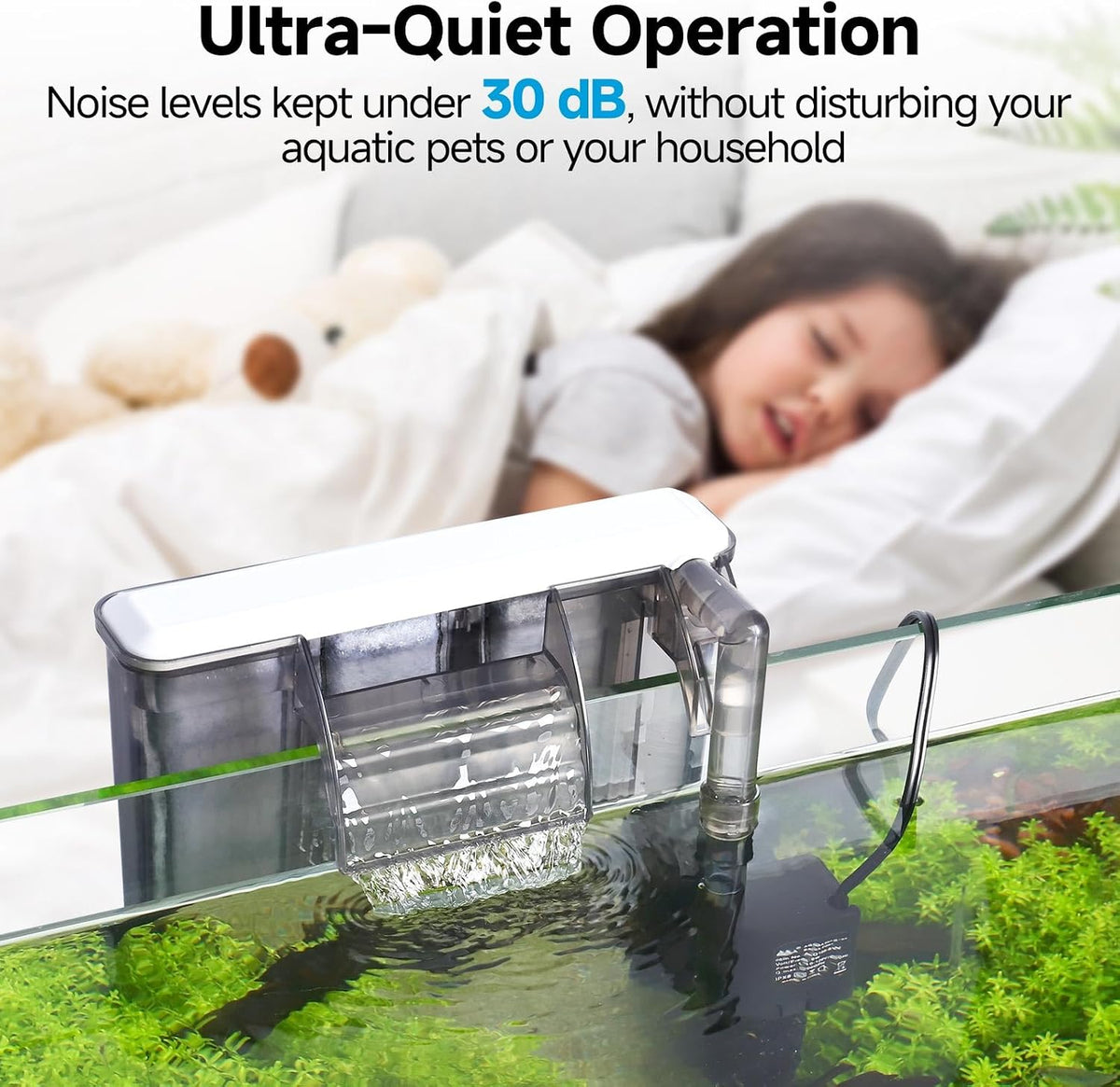 AQQA Quiet 20-30 Gallon Fish Tank Filters - 6W for 20-30 Gallon - image 4