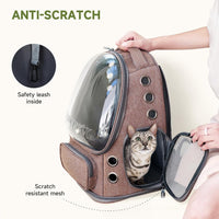 Cat Backpack Carrier, Breathable Cat Carrier Large Space Bubble Pet Backpack for Kitty Small Dog up - Khaki - image 3