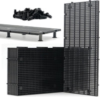 LINLAN 8 Pieces High-Density Aquarium Grid Plastic with 48 Brackets - 8pcs