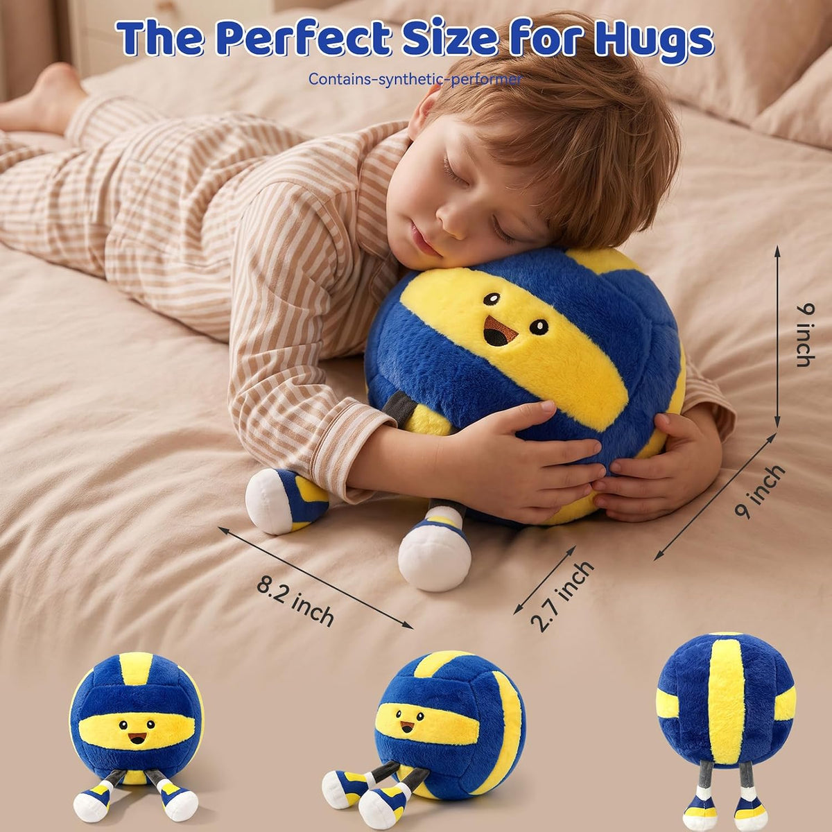 KUCCO-PILLOW 11 inch soccer ball plush pillow with two little legs - view 10