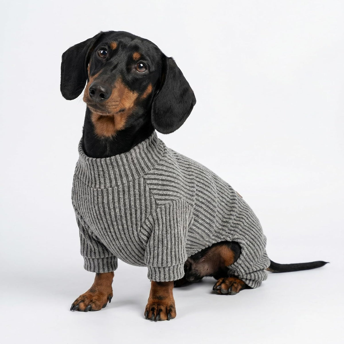 Fitwarm Turtleneck Raglan Dog Pajamas - X-Large / Grey - image 4