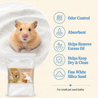 Sukh Hamster Sand Bath, White Fine Silica Sand - 14 OZ - image 3
