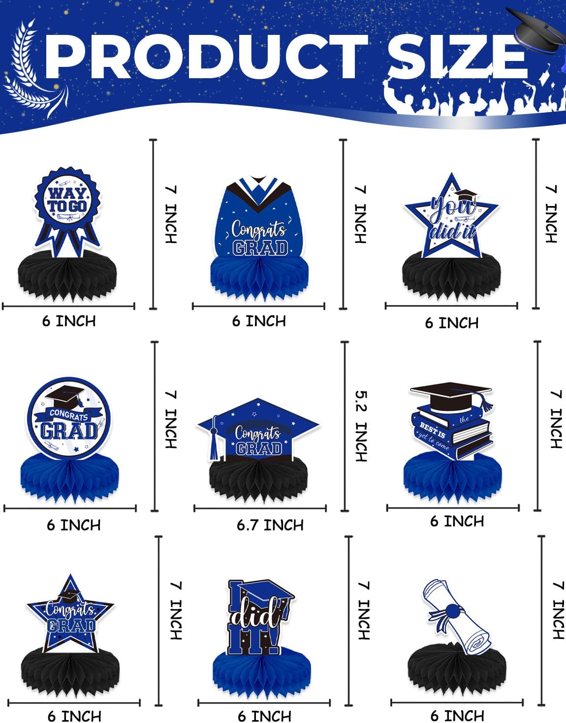 Halloween Table Decorations - Blue Graduation - image 4