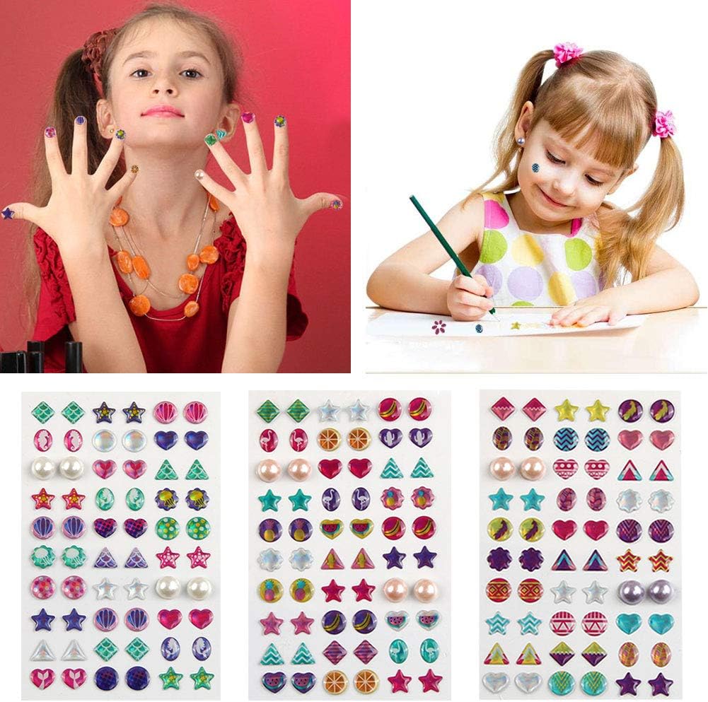 AUGSUN 240 Pcs Halloween Stick on Earrings for Little Girls – Fun for Kids & Family - Multicolor Theme - image 3